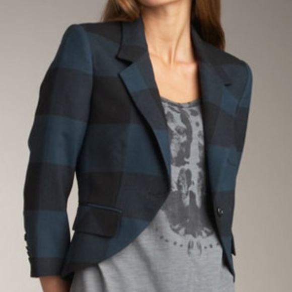 Elizabeth and James Jackets & Blazers - Elizabeth And James Ivy Blazer Blue Buffalo Plaid Elizabeth and James Jackets & Blazers - Elizabeth And James Ivy Blazer Blue Buffalo Plaid